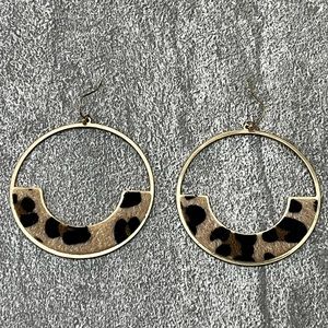 Cheetah Print Hoop Earrings